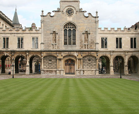 The front grass view of the Peterhouse